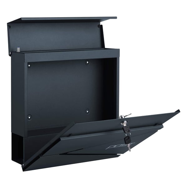 Postkasse, 37x10,5x37 cm, Antracit
