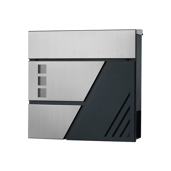 Postkasse, 37x10.5x37 cm, Sølv