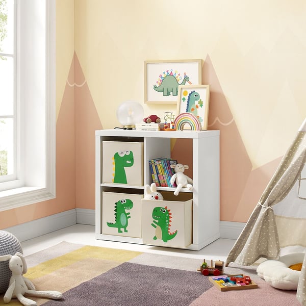 Oppbevaringsbokssett, 30x30x30 cm, Beige
