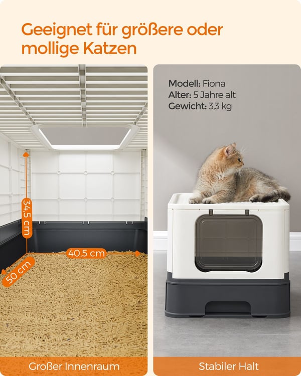 Kattlåda, 54,3x42,5x37,8 cm, Beige