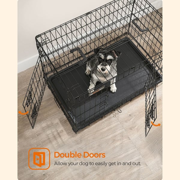 Hundbur, 77,5x48,5x55,5 cm, Svart