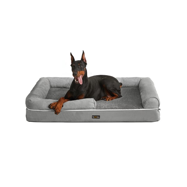 Ortopedisk hundeseng, 91x71x25 cm, lysegrå Ortopedisk hundeseng, 91x71x25 cm, lysegrå