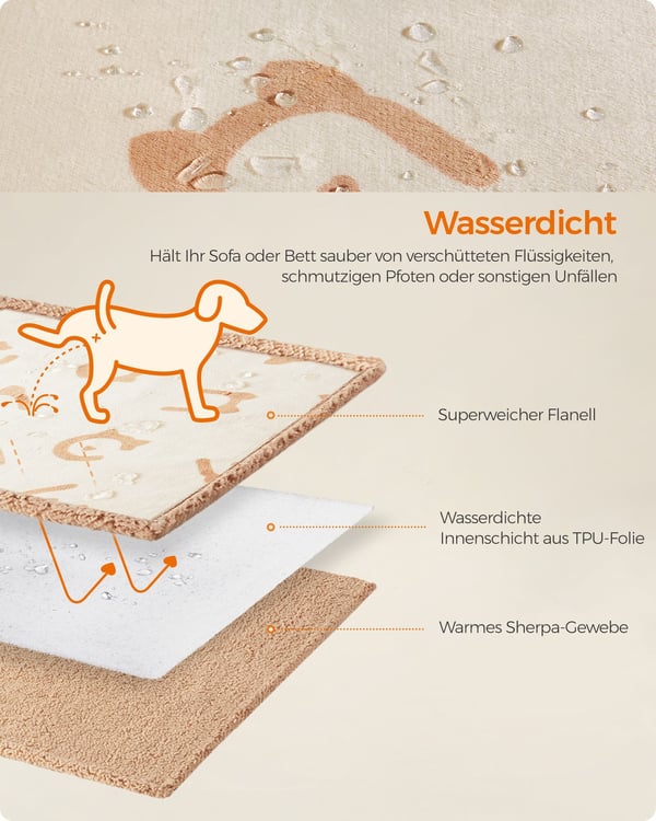 Husdjursfilt, 127x101 cm, Beige