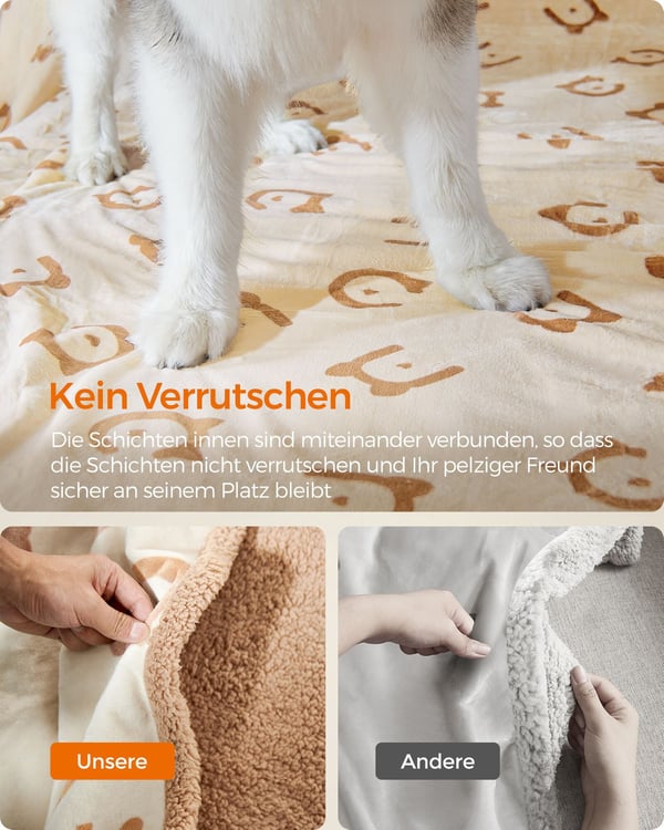 Kjæledyrteppe, 73x63 cm, Beige