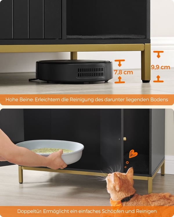 Kattegrus Kabinet, 80x50x55 cm, Sort
