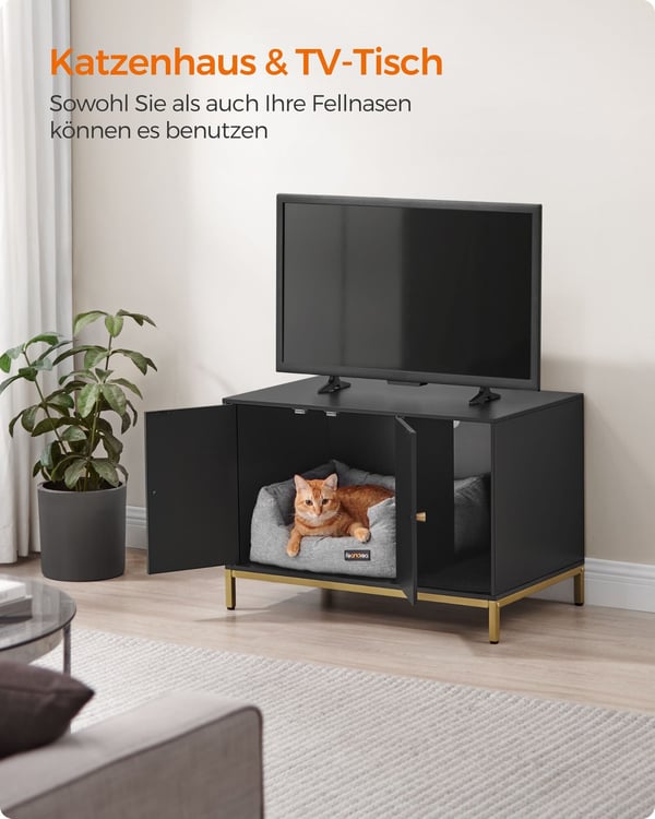 Kattegrus Kabinet, 80x50x55 cm, Sort