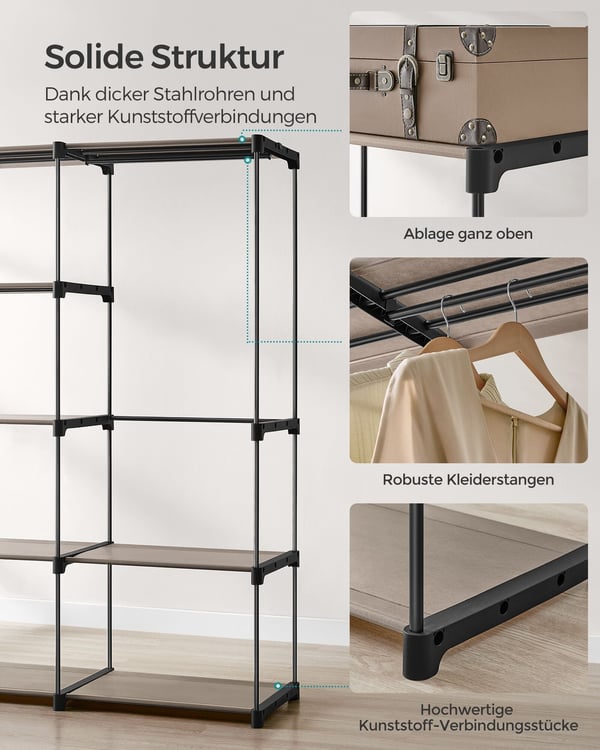 Garderobshängare, 43x182x182 cm, Taupe