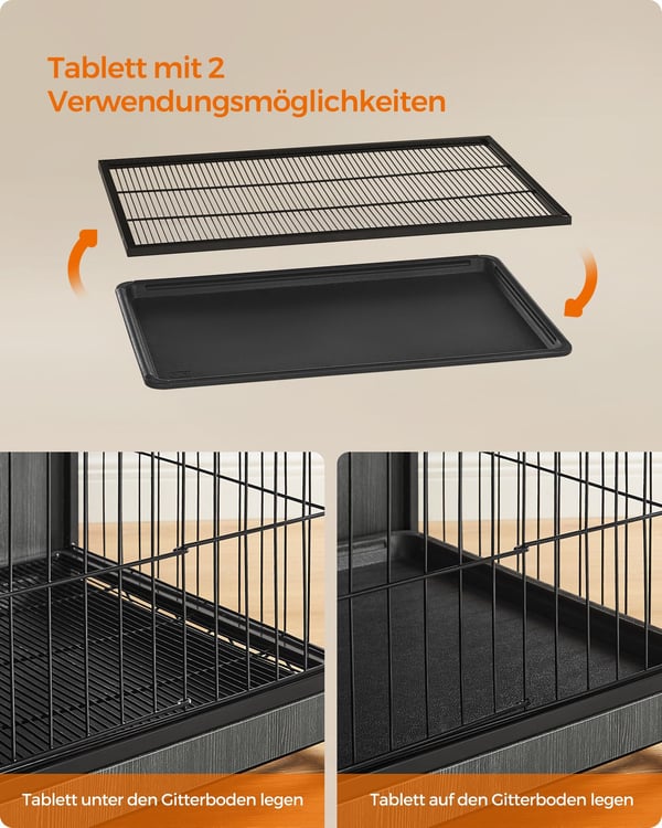 Hundebur, 98x65x68 cm, Sort