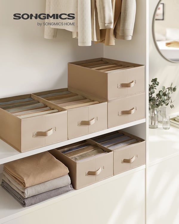 Oppbevaringsorganisator, 42x30x17 cm, Beige