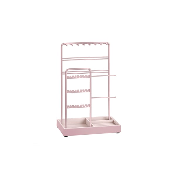 Smykkestativ, metalramme, 11,5x19,6x30,8 cm, pink