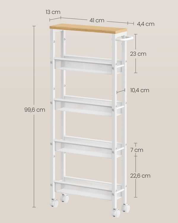 Rulletralle, 13x45,4x99,6 cm, Eik