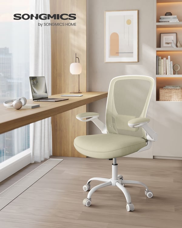 Kontorstol, 66x60x99-107 cm, Beige