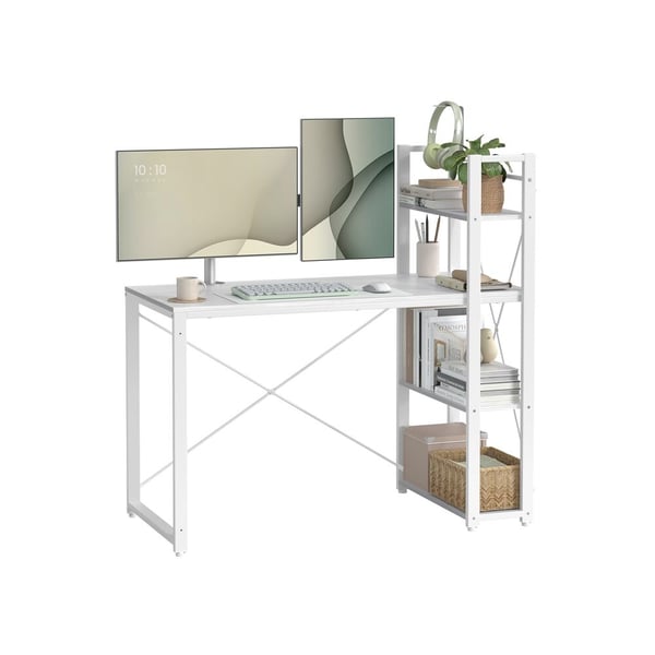 Skrivebord, 56x120x120 cm, Hvid