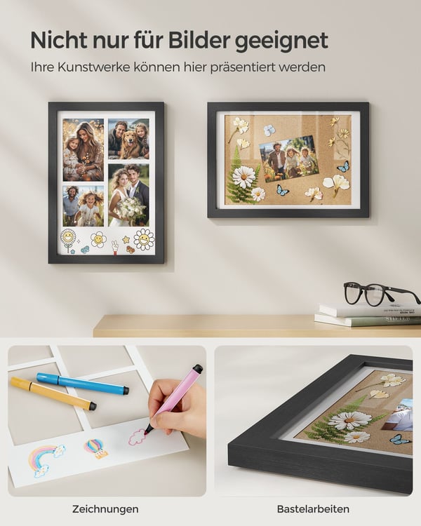 Fotoramme, 36,5x26 cm, Svart