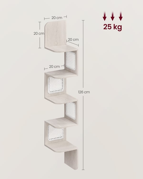 Kulmahylly, 20x20x126 cm, Beige
