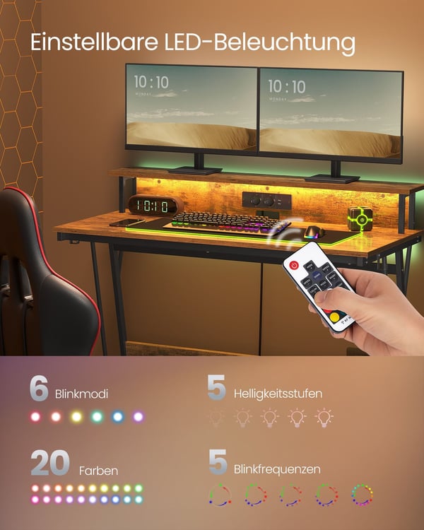 Skrivebord, 60x100x76 cm, Sort
