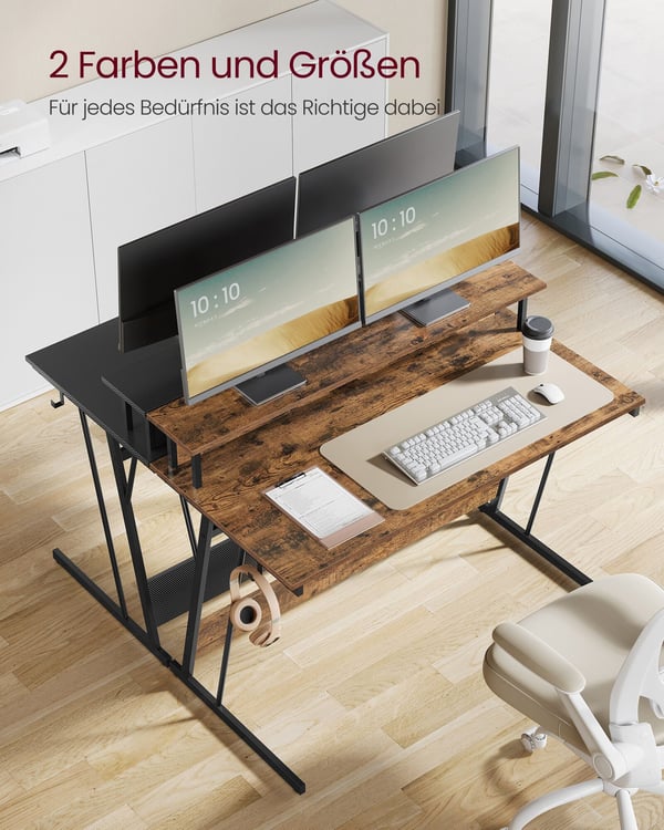 Skrivebord, 60x100x76 cm, Sort