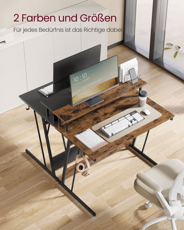 Skrivebord, 60x100x76 cm, Brun