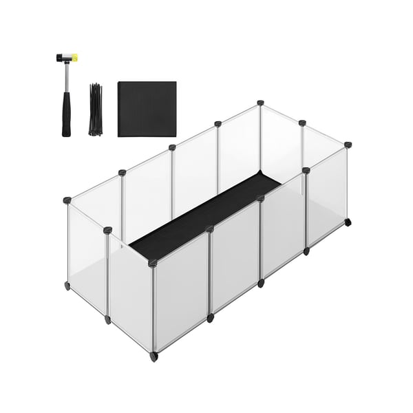 Litet djurbur, 125x63x42 cm, vit