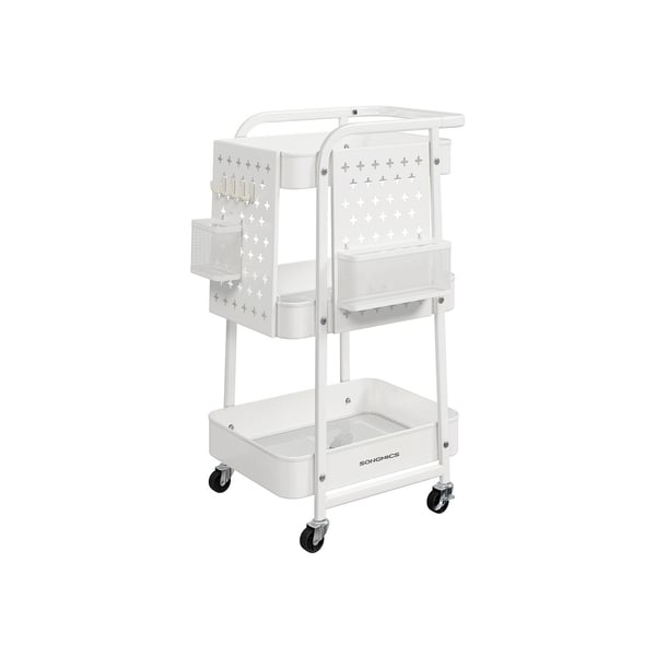Vogn, 32,3x49,4x73,9 cm, Hvid Vogn, 32,3x49,4x73,9 cm, Hvid