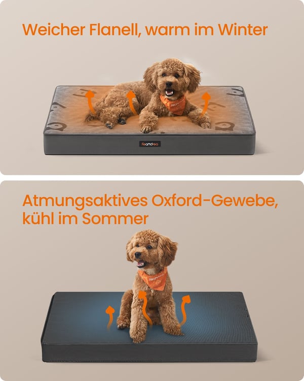 Hundeseng, 76x51x8 cm, Grå