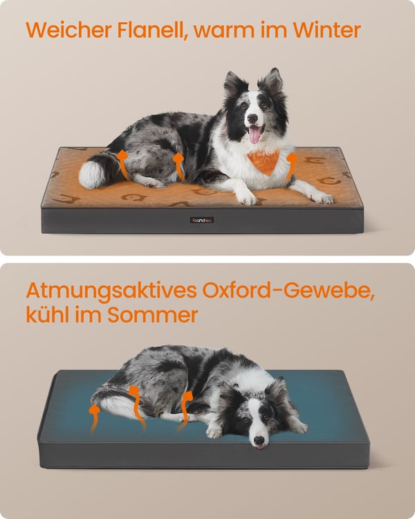 Hundeseng, 76x51x8 cm, Grå