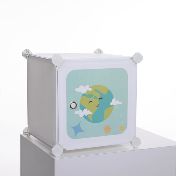 Opbevaringsskab, 123x31x123 cm, Hvid