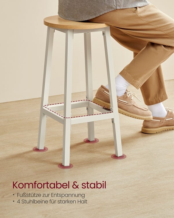 Barstol, 32x65 cm, Eg Beige
