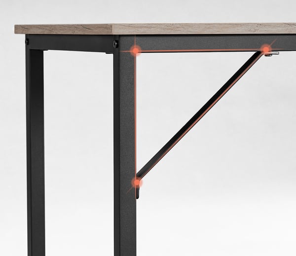 Skrivebord, 80x50x75 cm, Greige