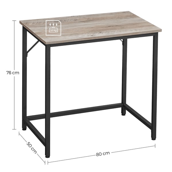 Skrivebord, 80x50x75 cm, Greige