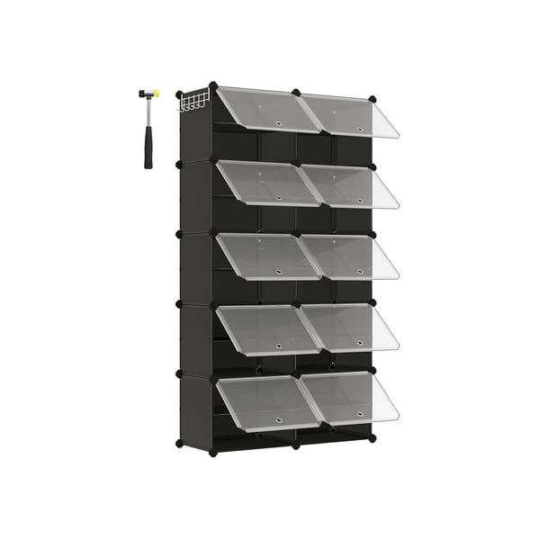 Skåp för skor, 32x165x125 cm, svart Skåp för skor, 32x165x125 cm, svart