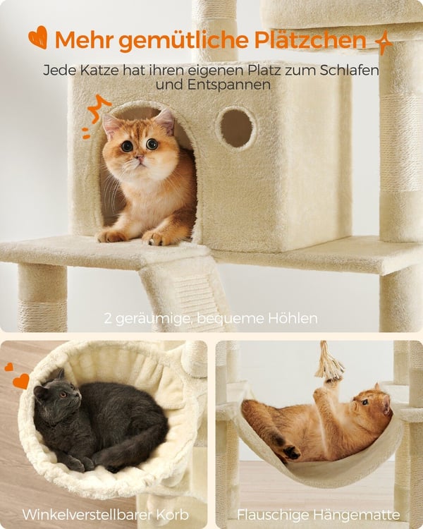 Kradsetræ, 60x50x206 cm, Beige