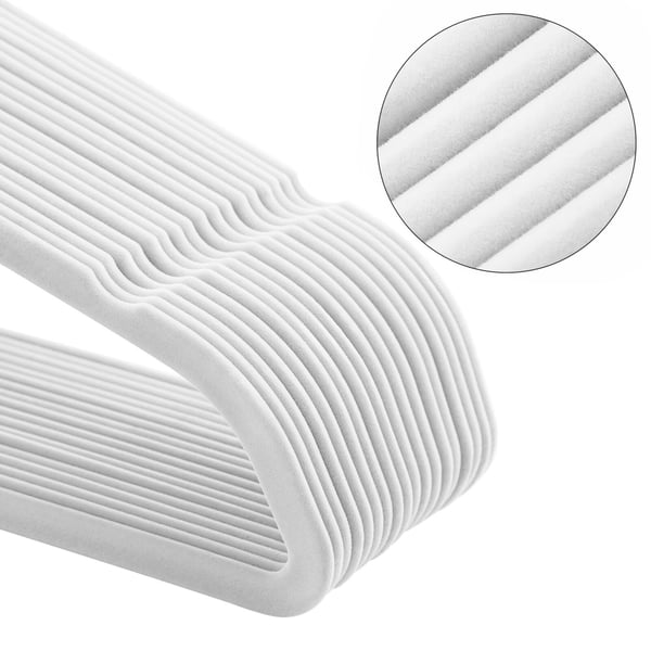 Bøjle til tøj, 43,5x0,6x22,5 cm, hvid