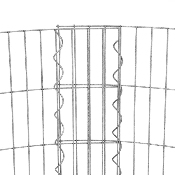 Dekorativ gabion, 90x80 cm, Sølv