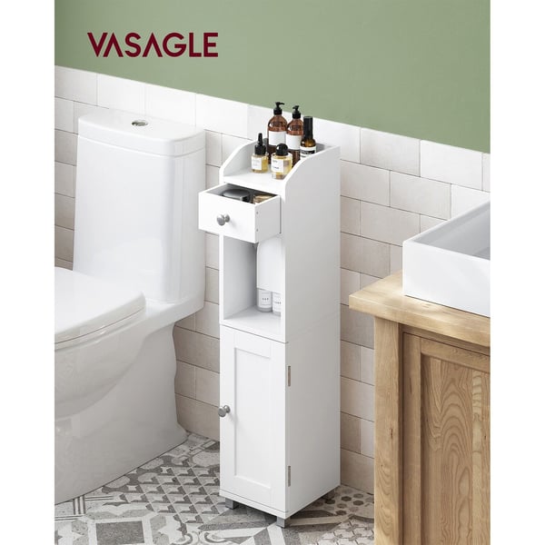 Toiletkabinet, 20x18x76,7 cm, Hvid