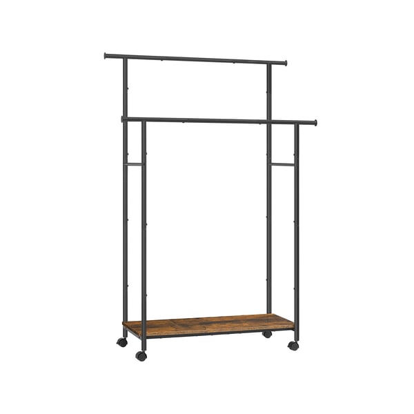 Tøjstativ, stålramme, 39,6x98,5x156,8 cm, brun