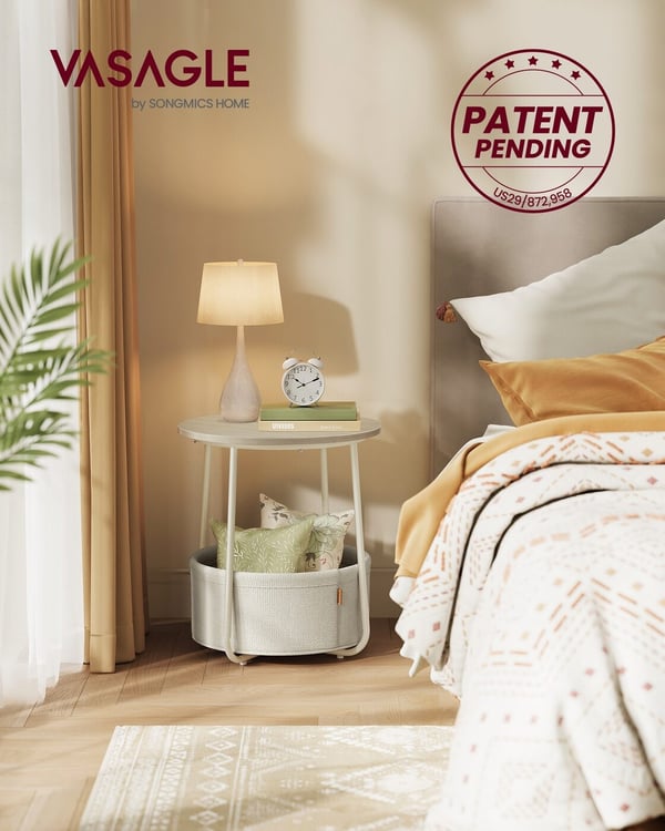 Sidebord, 45x50 cm, Beige