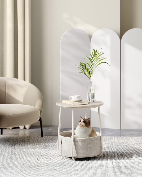 Sidebord, 45x50 cm, Beige
