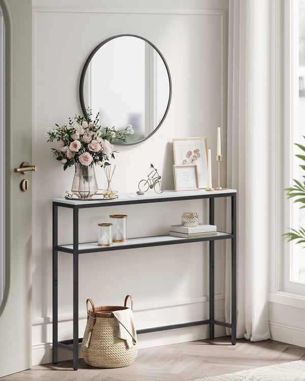 Konsolbord, 20x80x80 cm, Vit