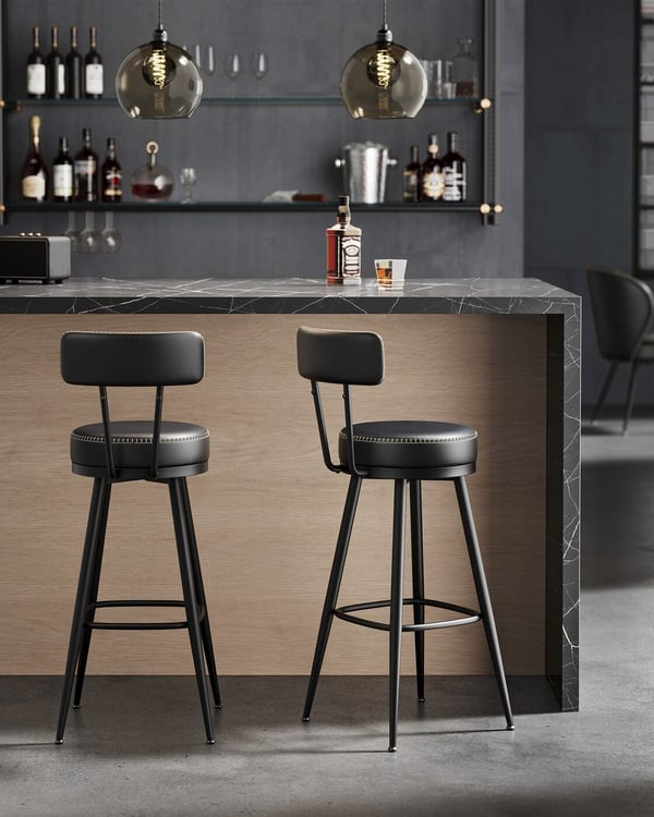 Barstol, 57x57x101 cm, Sort