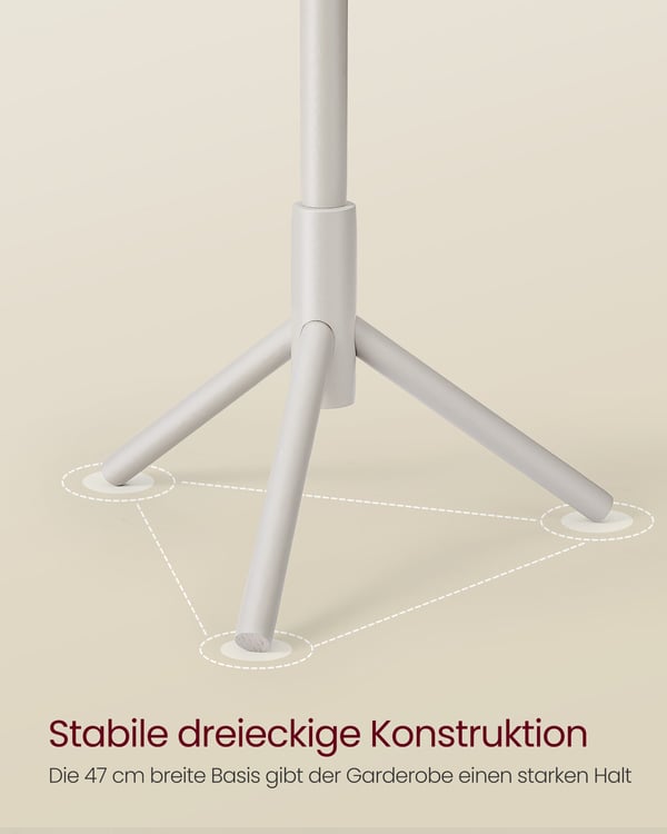 Knagerække, 47x47x175 cm, Beige
