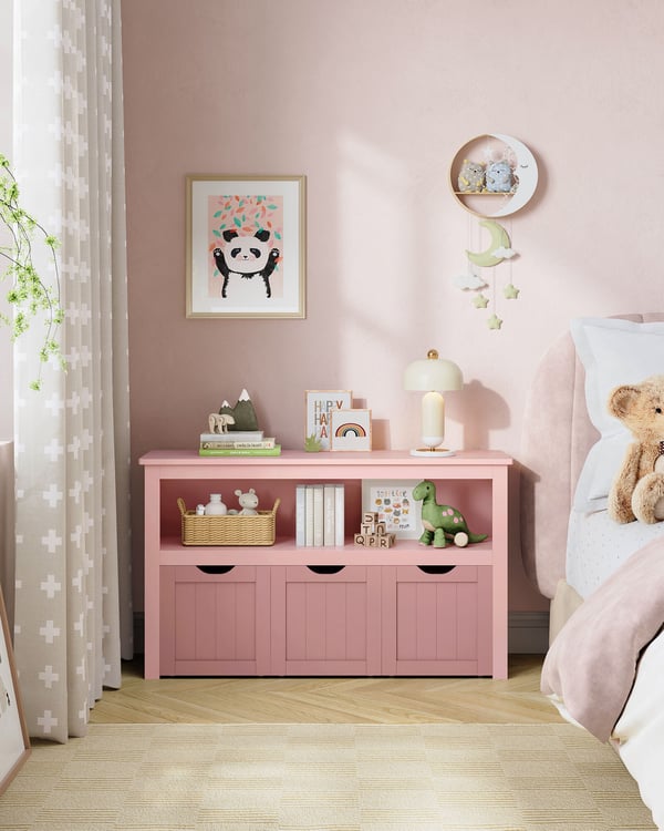 Børneopbevaringsskab, 102x30x60 cm, Pink