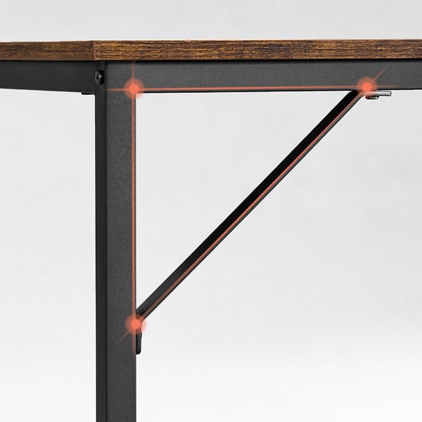 Skrivebord, 80x50x75 cm, Brun Sort
