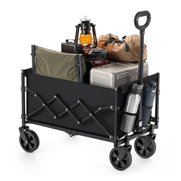 Hopfällbar Handvagn, 42x67x90,5 cm, Svart Hopfällbar Handvagn, 42x67x90,5 cm, Svart