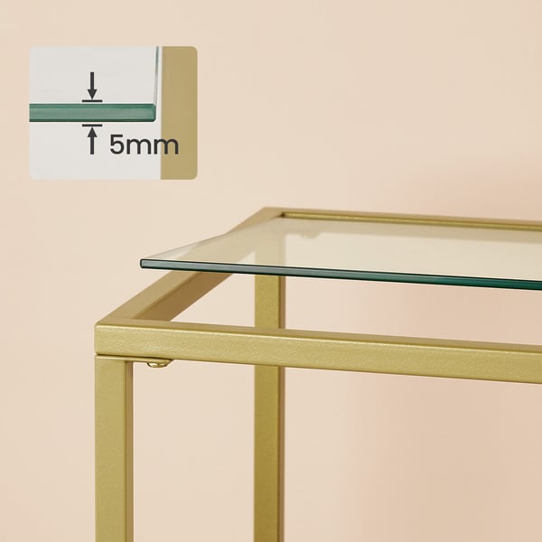 Konsollbord, 35x100x80 cm, Gull