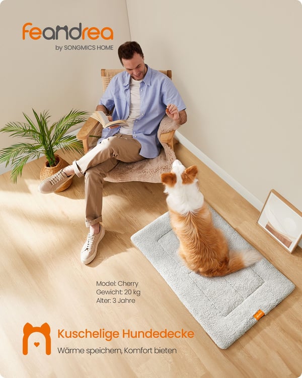 Kæledyrstæppe, 60x45 cm, Lysegrå