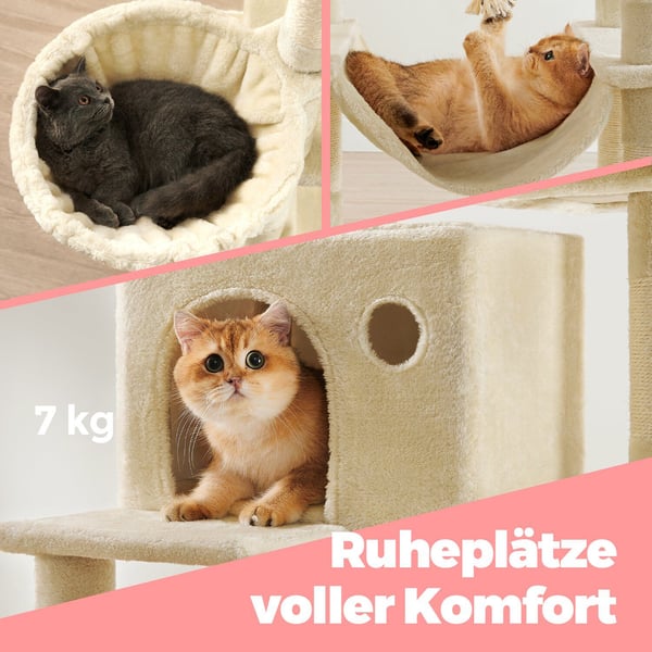 Kattetre, 60x50x206 cm, Beige