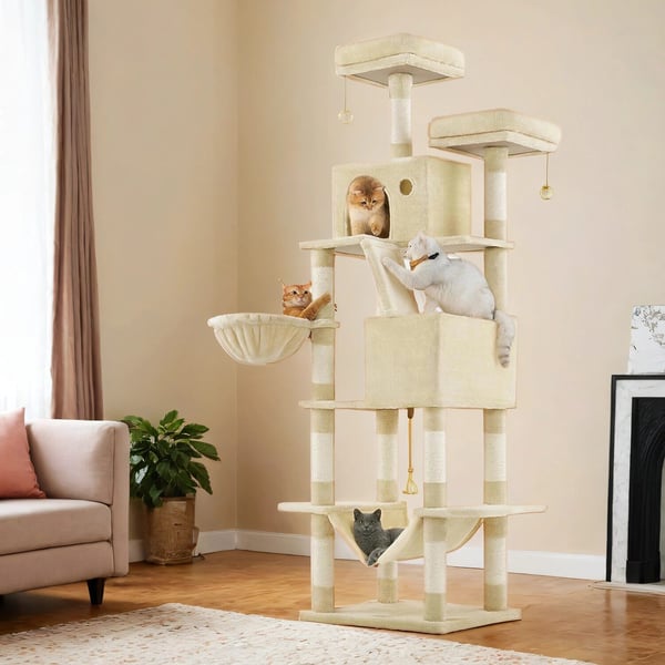 Kattetre, 60x50x206 cm, Beige