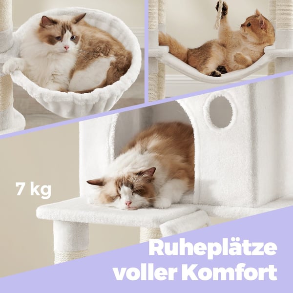 Kattmata, 60x50x206 cm, Krämfärgad