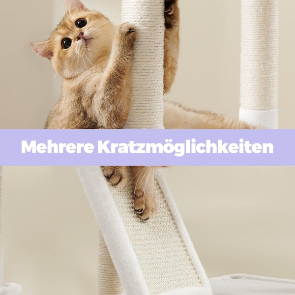 Kattmata, 60x50x206 cm, Krämfärgad